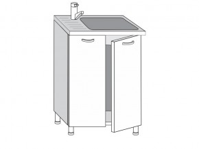 2.60.2мн Шкаф-стол на 600мм под накладную мойку с 2-мя дверцами в Верхотурье - verhoture.magazin-mebel74.ru | фото