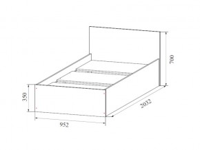 Кровать одинарная (Без матраца 0,9*2,0) в Верхотурье - verhoture.magazin-mebel74.ru | фото